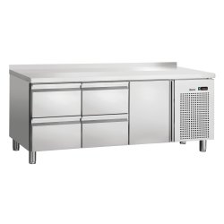 Kühltisch S4T1-150 MA mit Aufkantung 4 Schubladen 1 Tür 1792 x 700mm