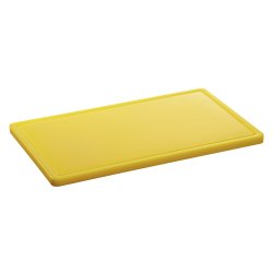 Schneidbrett PRO 53x32cm gelb mit Saftrinne