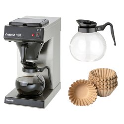 Kaffeemaschine Contessa 1000 + 500 Korbfilter + 2. Glaskanne
